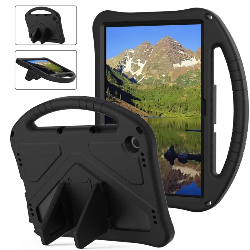 EVA Rugged Shockproof Cover for Samsung Galaxy Tab A11+ / A9+ Protective Handle Kickstand Tablet Case - Black