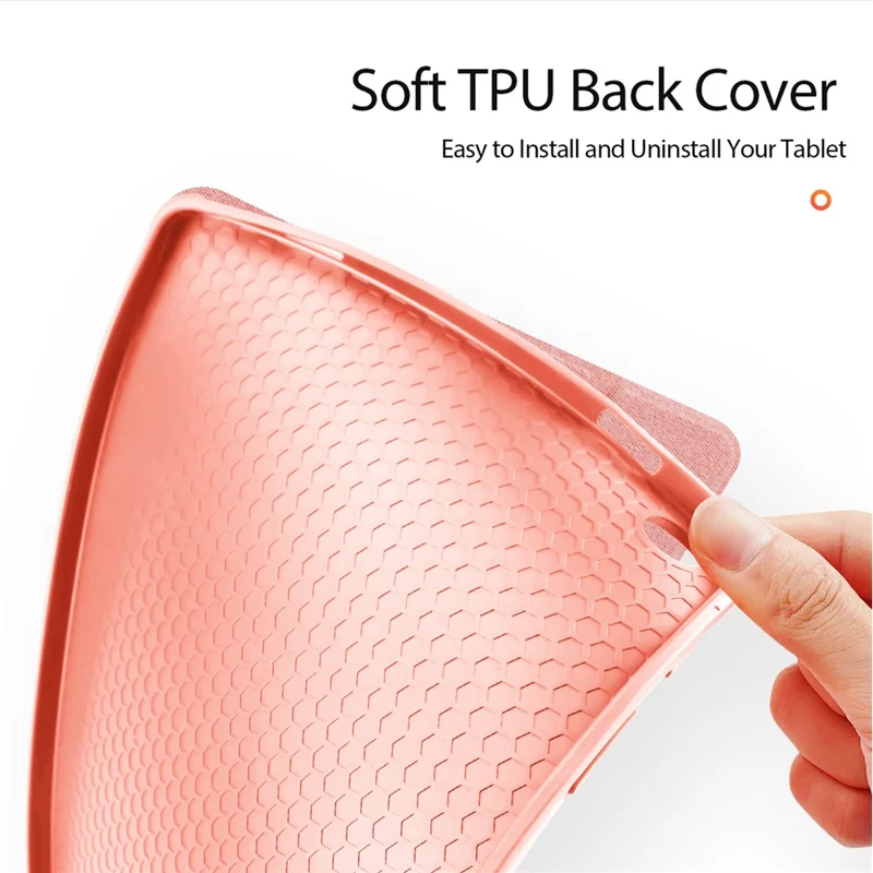 DUX DUCIS Domo Series For Samsung Galaxy Tab A9+ Business Stand Cover PU Leather Smart Sleep Tablet Case - Pink