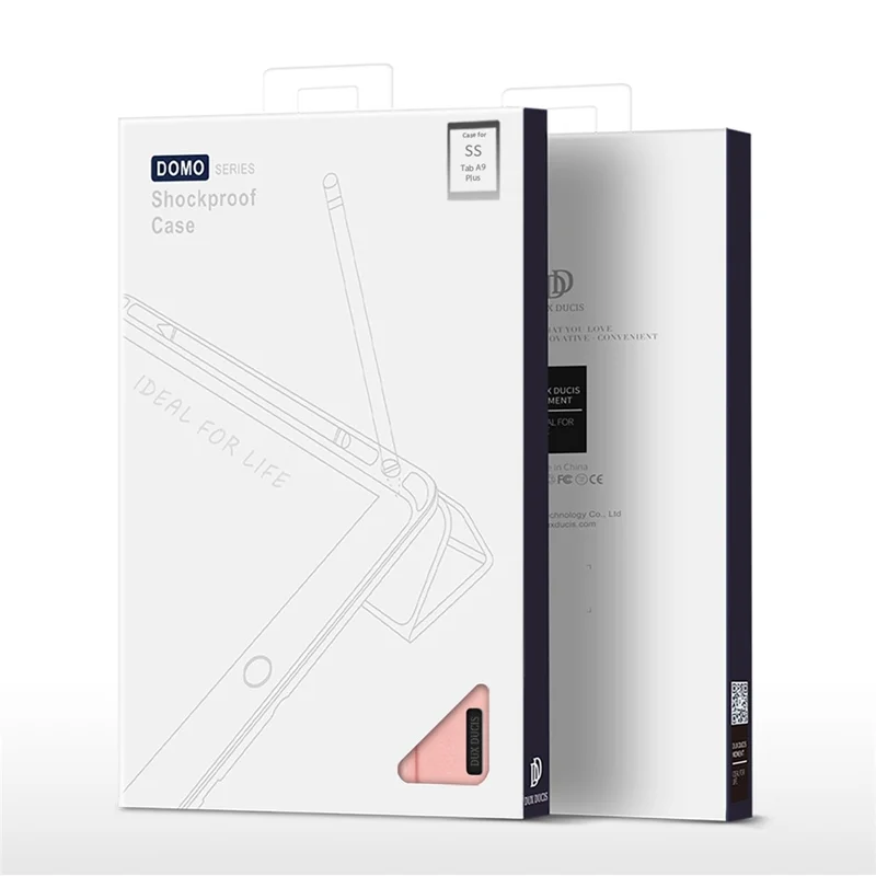 DUX DUCIS Domo Series For Samsung Galaxy Tab A9+ Business Stand Cover PU Leather Smart Sleep Tablet Case - Pink