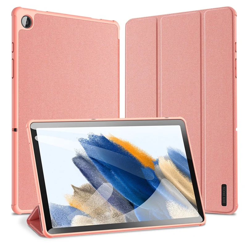 DUX DUCIS Domo Series For Samsung Galaxy Tab A9+ Business Stand Cover PU Leather Smart Sleep Tablet Case - Pink
