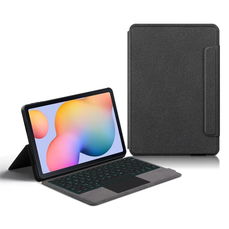 Per Samsung Galaxy Tab S6 Lite (2024) / S6 Lite (2022) / S6 Lite (2020) Custodia in pelle + Tastiera Bluetooth con touchpad e retroilluminazione