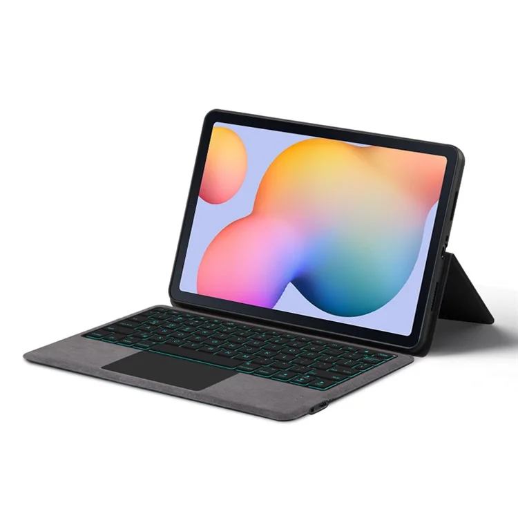 Per Samsung Galaxy Tab S6 Lite (2024) / S6 Lite (2022) / S6 Lite (2020) Custodia in pelle + Tastiera Bluetooth con touchpad e retroilluminazione