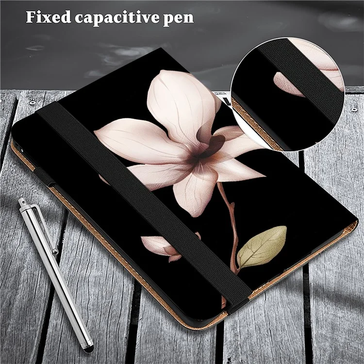 Für Samsung Galaxy Tab S10+ / S9+ / S9 FE+ Umfassender Schutz PU-Leder TPU Tablet-Standfuß Fall Muster Drucken Abdeckung - Datura-Blume
