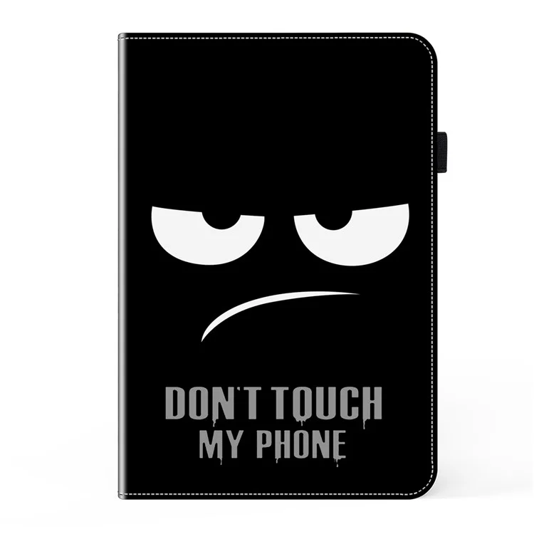 Para Samsung Galaxy Tab S10 / S9 / S9 FE Estuche de Tableta Antiarrastre de Cuero de PU Impresión a Prueba de Golpes Patrón Cubierta de Pie - No Toques Mi Teléfono