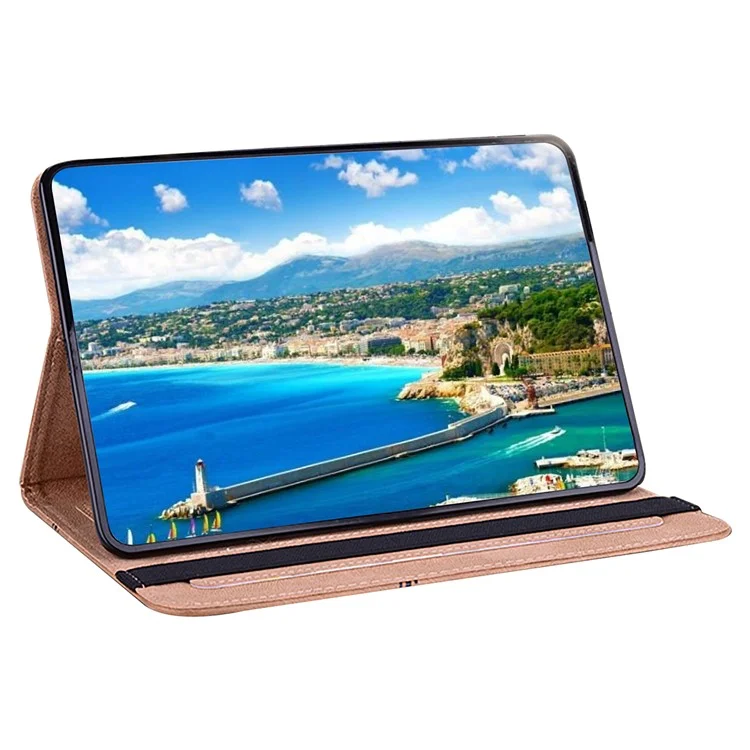 Funda para Tablet de Cuero PU con Impresión de Patrones para Samsung Galaxy Tab S10 Ultra / S9 Ultra, a Prueba de Golpes, con Soporte - Rosa