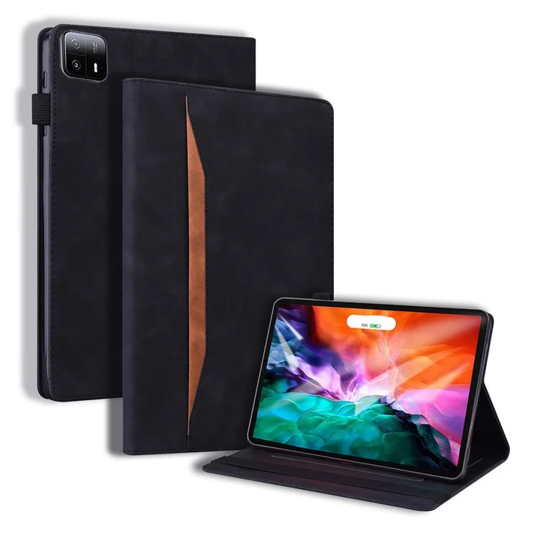 Pour Xiaomi Pad 6 Max 14 Wallet Tablet Case PU Cuir Pliable Stand Protective Tablet Cover - Noir
