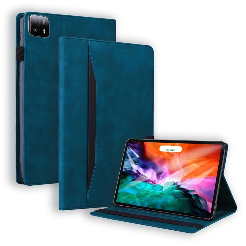 Für Xiaomi Pad 6 Max 14 Wallet Tablet Hülle PU-Leder Faltständer Schutzhülle - Blau