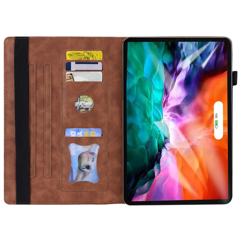 For Xiaomi Pad 6 Max 14 Wallet Tablet Case PU Leather Folding Stand Protective Tablet Cover - Brown