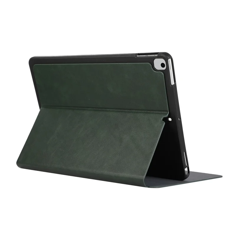 Per iPad 10.2 (2021) / (2019) / (2020) PU Leather Flip Cover Anti-Dorp Auto Wake / Sleep Tablet Case con supporto - Verde