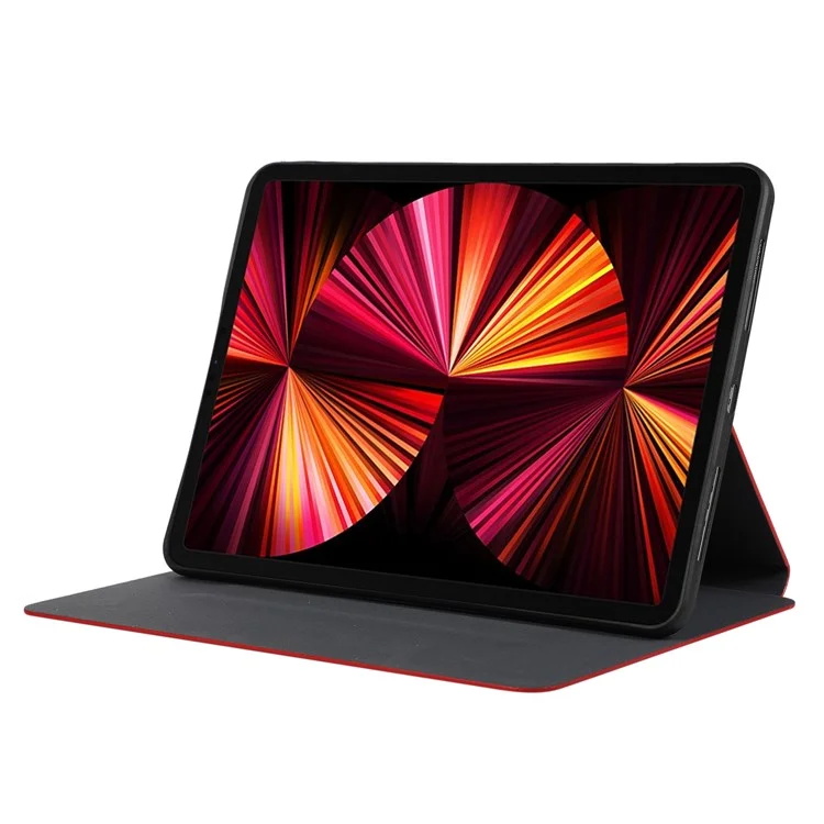 Para iPad Pro 11 (2020) / (2021) / (2022) / iPad Air 11 (2024) / Air (2022) / (2020) Auto Wake / Sleep PU Leather Tablet Cover com Suporte - Vermelho