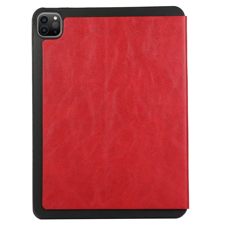 Para iPad Pro 11 (2020) / (2021) / (2022) / iPad Air 11 (2024) / Air (2022) / (2020) Auto Wake / Sleep PU Leather Tablet Cover com Suporte - Vermelho