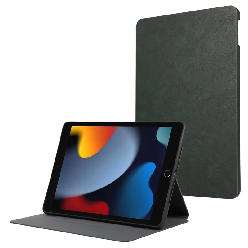 Para Ipad Air (2013) / Air 2 / Ipad 9,7 Polegadas (2017) /(2018) Anti-d-dorp PU Cover Capat / Caixa de Comprimido de Sono Com Suporte - Verde