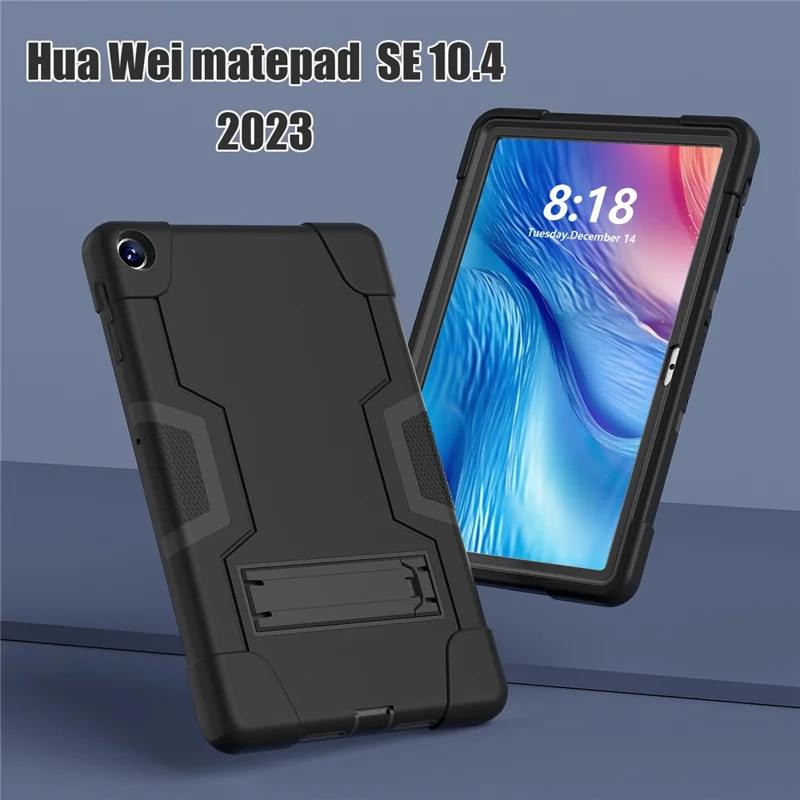 Per Huawei MatePad 10.4 (2023) Custodia Tablet Supporto Silicone + PC Stile Robot Doppio Colore Custodia Tablet - Nero