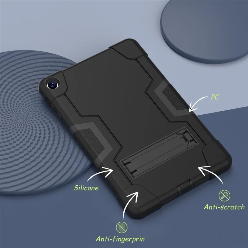 Per Huawei MatePad 10.4 (2023) Custodia Tablet Supporto Silicone + PC Stile Robot Doppio Colore Custodia Tablet - Nero