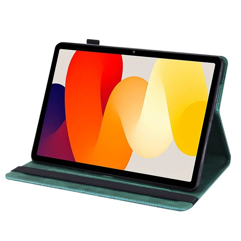 For Xiaomi Redmi Pad SE Cover PU Leather Stand Card Holder Tablet Case - Green