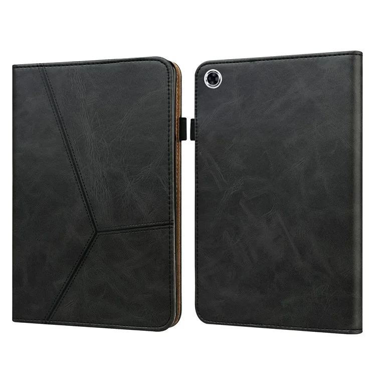 Для Samsung Galaxy Tab A9 Чехол PU Leather Stand Shell Card Holder Tablet Case - Черный