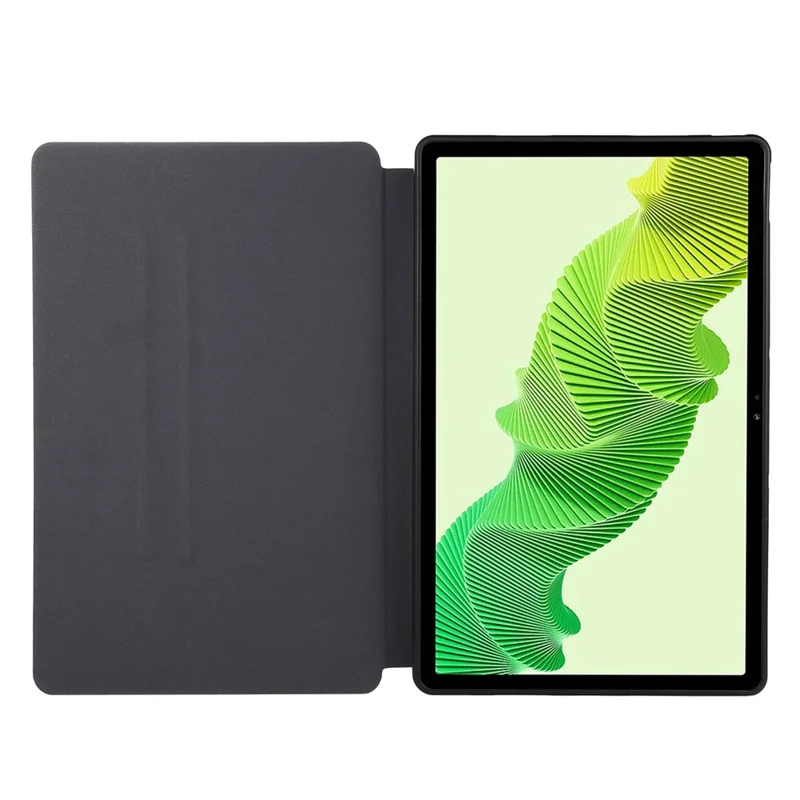 Für Realme Pad 2 Case Kratzsicheres PU-Leder Klapp-Ständer Tablet-Abdeckung - Schwarz