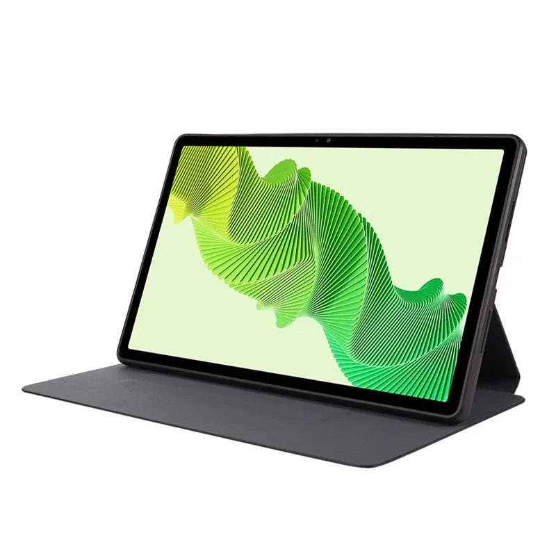 Für Realme Pad 2 Case Kratzsicheres PU-Leder Klapp-Ständer Tablet-Abdeckung - Schwarz