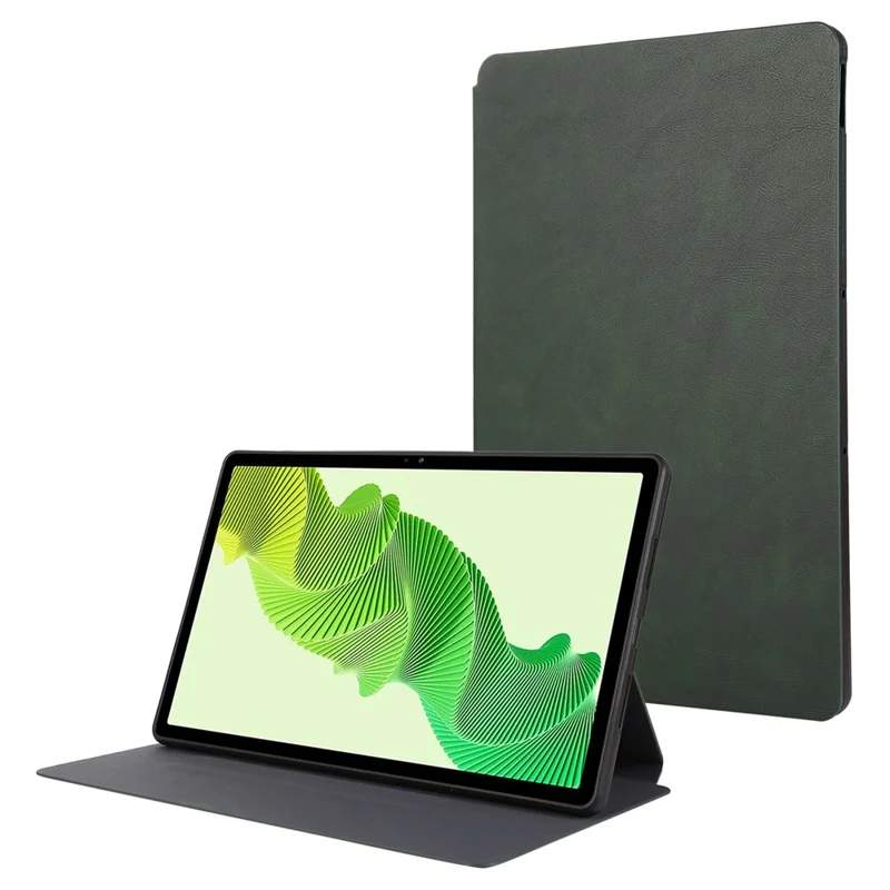 For Realme Pad 2 Case Scratch Proof PU Leather Flip Stand Tablet Cover - Green