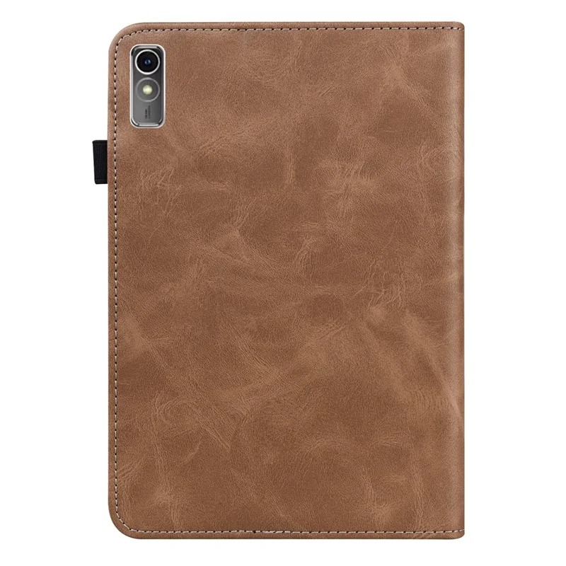 For Lenovo Xiaoxin Pad Pro 12.7 inch PU Leather Case Stand Card Holder Tablet Cover - Brown