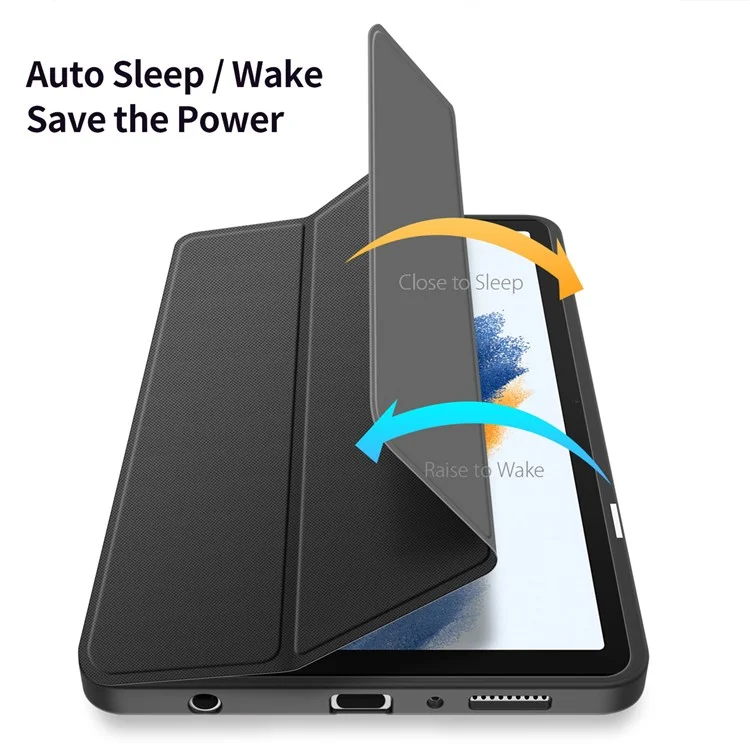 DUX DUCIS TOBY Series Per Samsung Galaxy Tab A9 Custodia Supporto Pieghevole in PU Pelle Custodia Tablet - Nero
