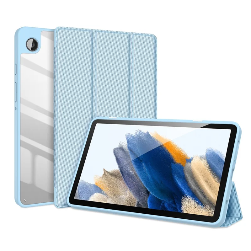 DUX DUCIS TOBY Series For Samsung Galaxy Tab A9 Case Tri-fold Stand PU Leather Tablet Cover - Baby Blue