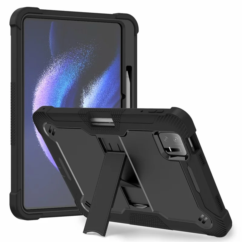 Para Xiaomi Pad 6 / Capa Tablet Pad 6 Pro com Suporte - Silicone + PC à prova de choques e resistente - Preto