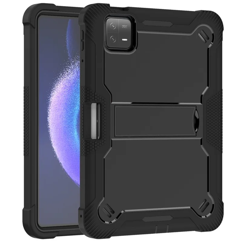 Para Xiaomi Pad 6 / Capa Tablet Pad 6 Pro com Suporte - Silicone + PC à prova de choques e resistente - Preto