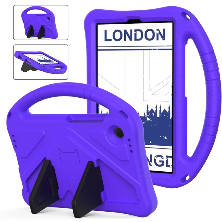 Para Samsung Galaxy Tab A9 Case EVA Capa à prova de choque Alça de Agarre Suporte de Kickstand Capa para Tablet - Roxo