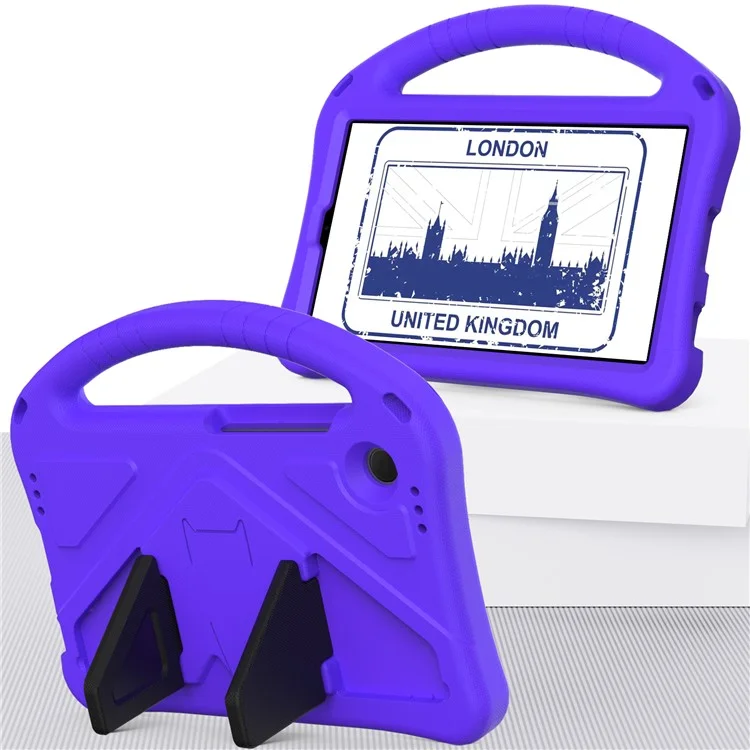 Para Samsung Galaxy Tab A9 Case EVA Capa à prova de choque Alça de Agarre Suporte de Kickstand Capa para Tablet - Roxo
