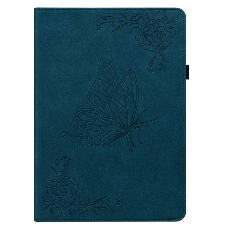 For Lenovo Legion Y700 (2023) / Tab Gen 2 Case PU Leather Imprinted Card Holder Stand Tablet Cover - Dark Blue
