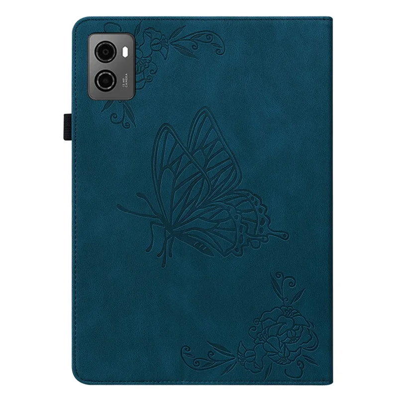 For Lenovo Legion Y700 (2023) / Tab Gen 2 Case PU Leather Imprinted Card Holder Stand Tablet Cover - Dark Blue