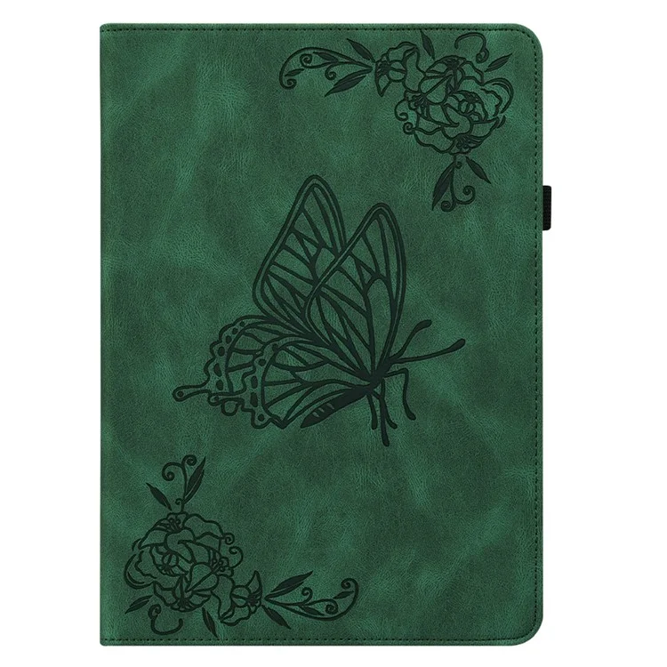 Pour la couverture en cuir de la tablette Honor Pad X8 Pro / Pad X9 avec impression de support à rabat, porte-cartes - Vert