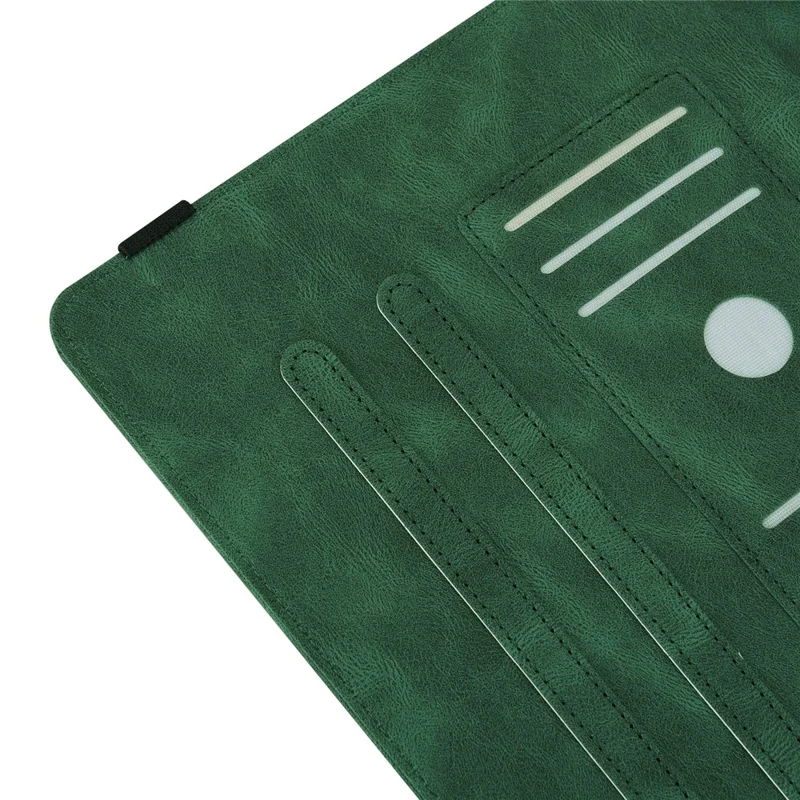 Чехол для планшета Xiaomi Redmi Pad SE, PU-кожа, держатель для карт, подставка - зеленый