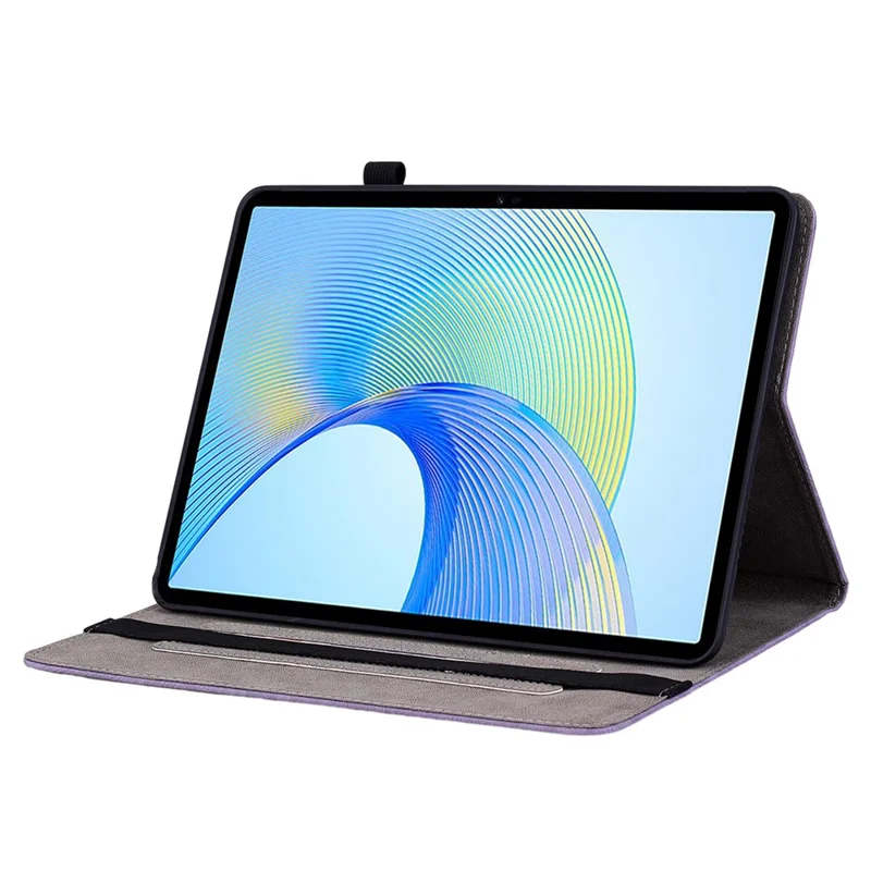 For Honor Pad X8 Pro / Pad X9 Cover Butterfly Rose Imprint PU Leather Tablet Case - Purple