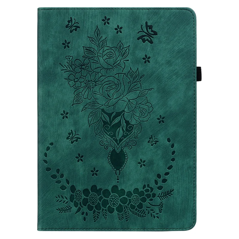 For Xiaomi Redmi Pad SE Case PU Leather Imprinted Card Holder Tablet Cover - Green