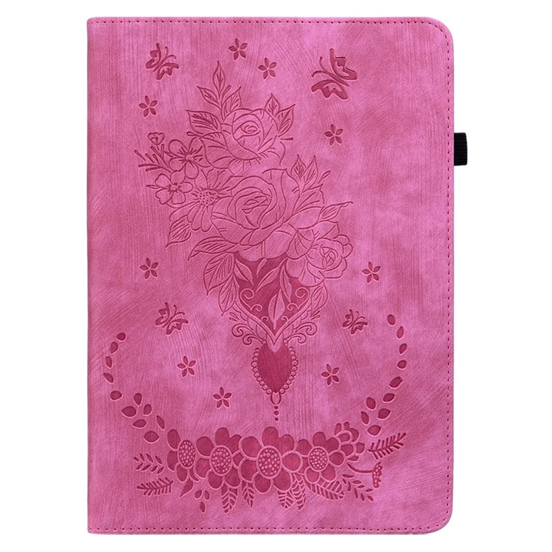 For Realme Pad 2 Protection Case PU Leather Stand Card Holder Tablet Cover - Rose