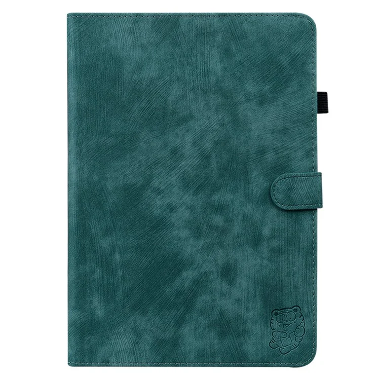 Чехол для планшета For Honor Pad X8 Pro / Pad X9, с изображением милого тигра, из искусственной кожи с подставкой - зеленый