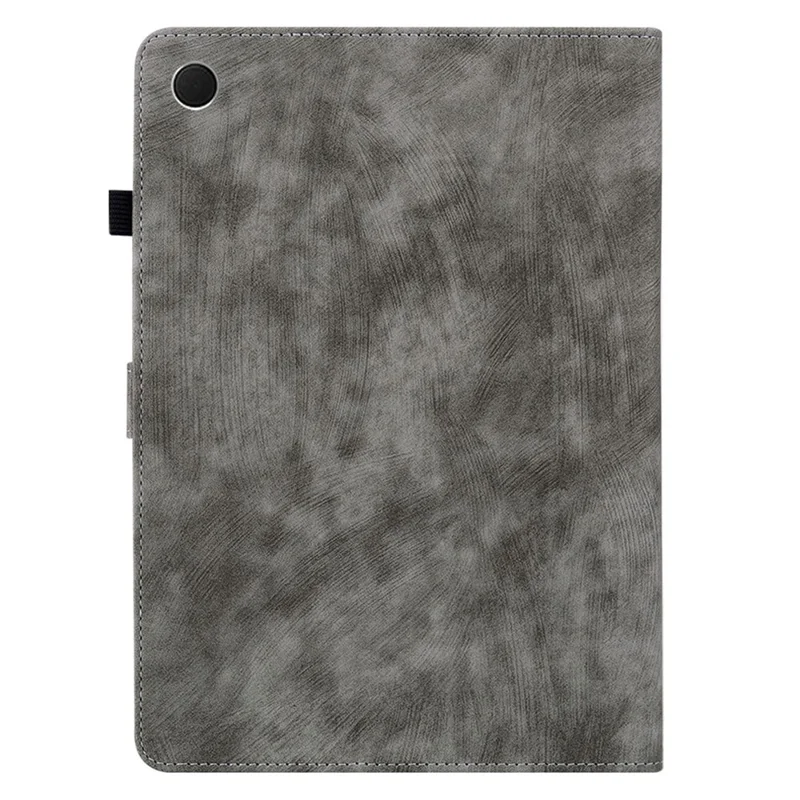 Folia do Samsung Galaxy Tab A9 z nadrukiem uroczonego tygrysa, regulowany stojak, etui z kolorowej skóry - Szary