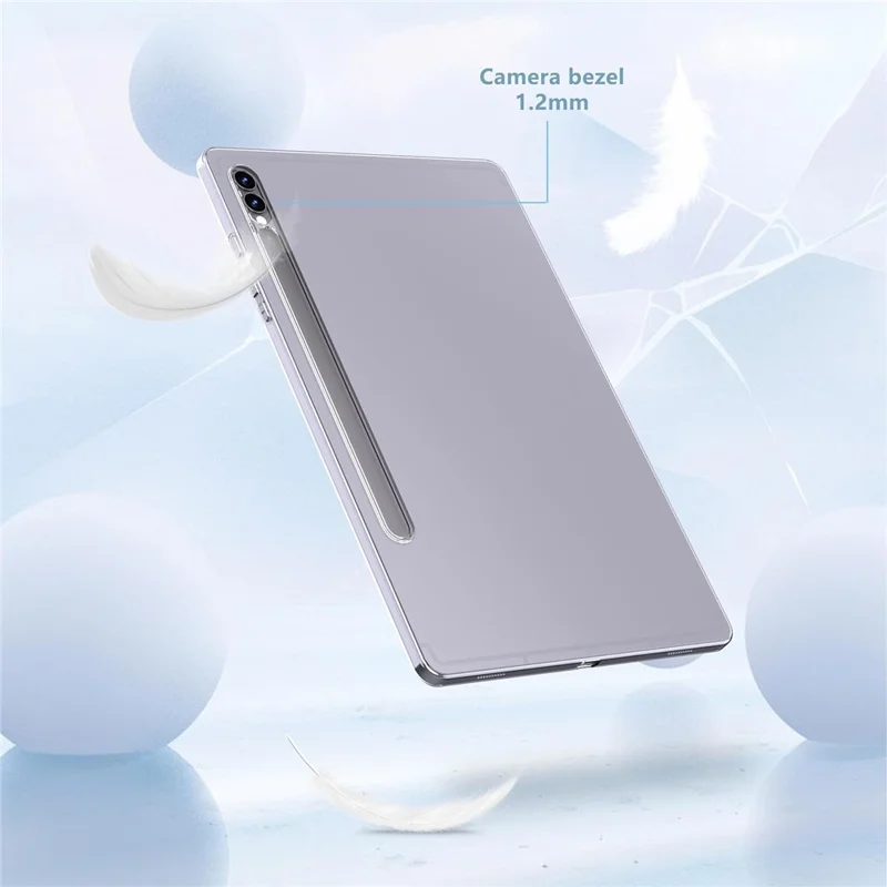 For Samsung Galaxy Tab S9+ Flexible TPU Cover HD Transparent Tablet Case Drop Protection Shell
