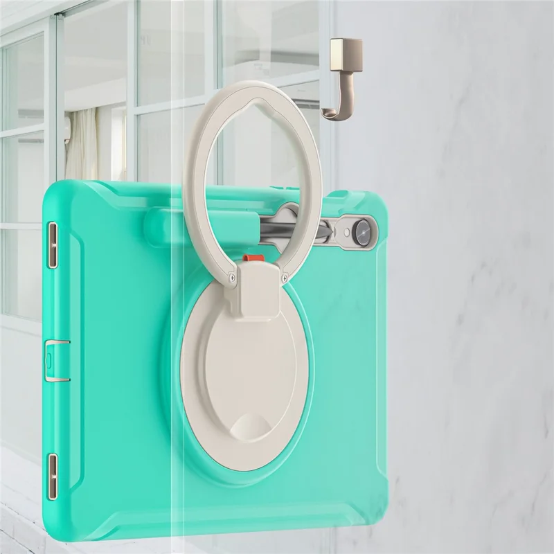 For Samsung Galaxy Tab S9 FE / S7 T870 / S8 X700 / S9 X710 Case Kickstand Tablet Cover with Pen Slot - Mint Green