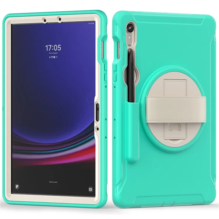 Per Samsung Galaxy Tab S7 T870 / S8 X700 / S9 X710 Caso Pc+coperchio Tablet Kickstand Tpu Con Slot a Penna - Menta Verde