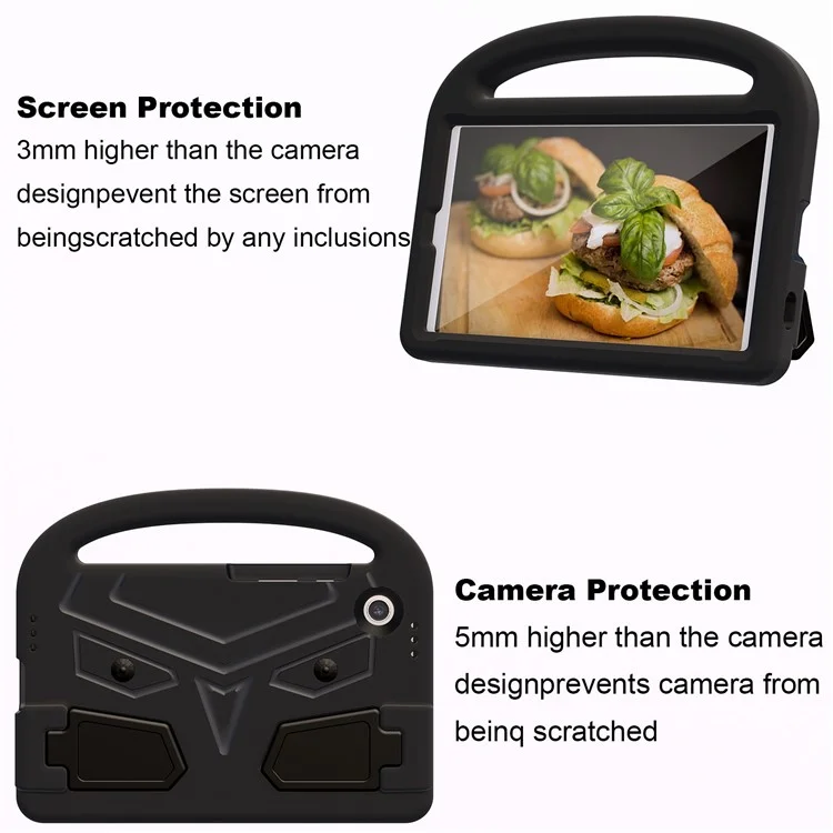 For Samsung Galaxy Tab A9 Case Sparrow Style EVA Tablet Cover with Kickstand - Black
