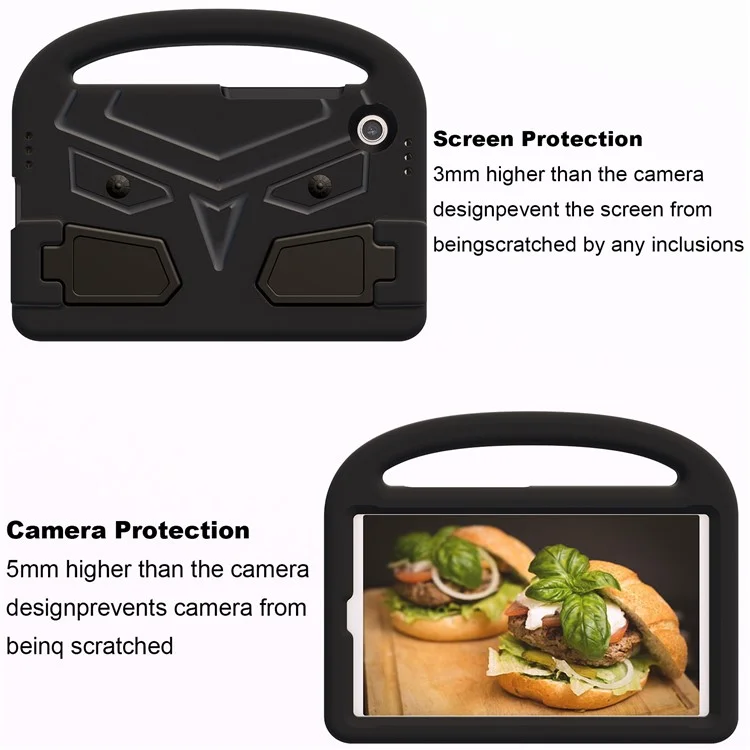 For Samsung Galaxy Tab A9 Case Sparrow Style EVA Tablet Cover with Kickstand - Black