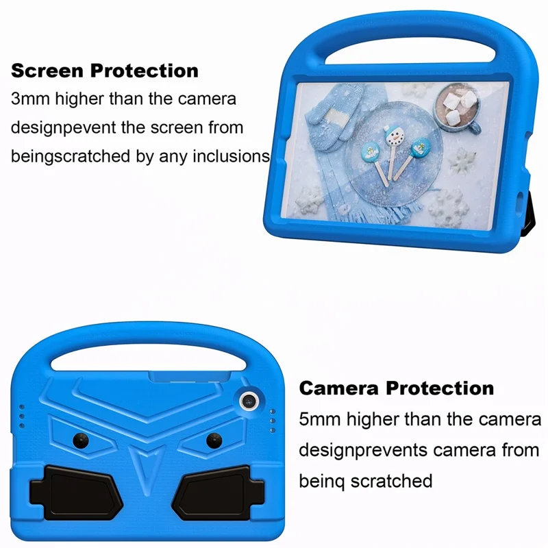 For Samsung Galaxy Tab A11 / A9 Case Sparrow Style EVA Tablet Cover with Kickstand - Blue