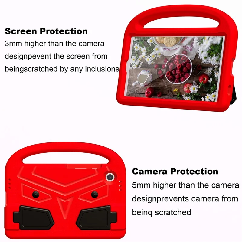 For Samsung Galaxy Tab A11 / A9 Case Sparrow Style EVA Tablet Cover with Kickstand - Red