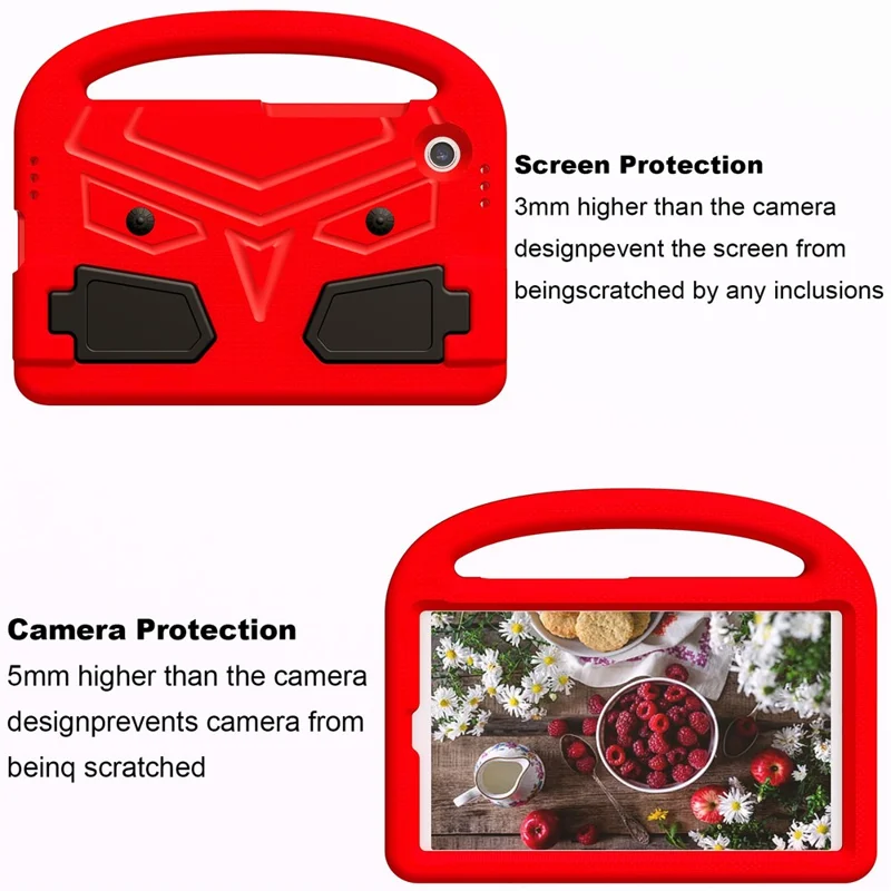 For Samsung Galaxy Tab A11 / A9 Case Sparrow Style EVA Tablet Cover with Kickstand - Red