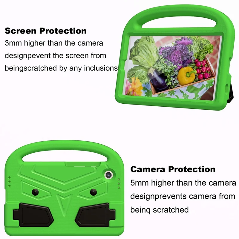 For Samsung Galaxy Tab A11 / A9 Case Sparrow Style EVA Tablet Cover with Kickstand - Green