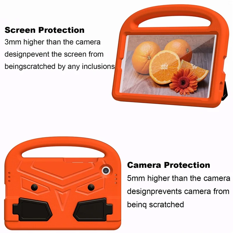 For Samsung Galaxy Tab A11 / A9 Case Sparrow Style EVA Tablet Cover with Kickstand - Orange