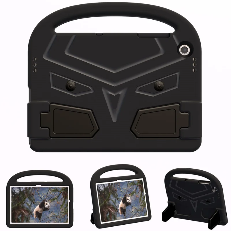 Für Samsung Galaxy Tab A9+ Hülle Spatz-Stil Handgriff Ständer EVA Tablet Cover - Schwarz